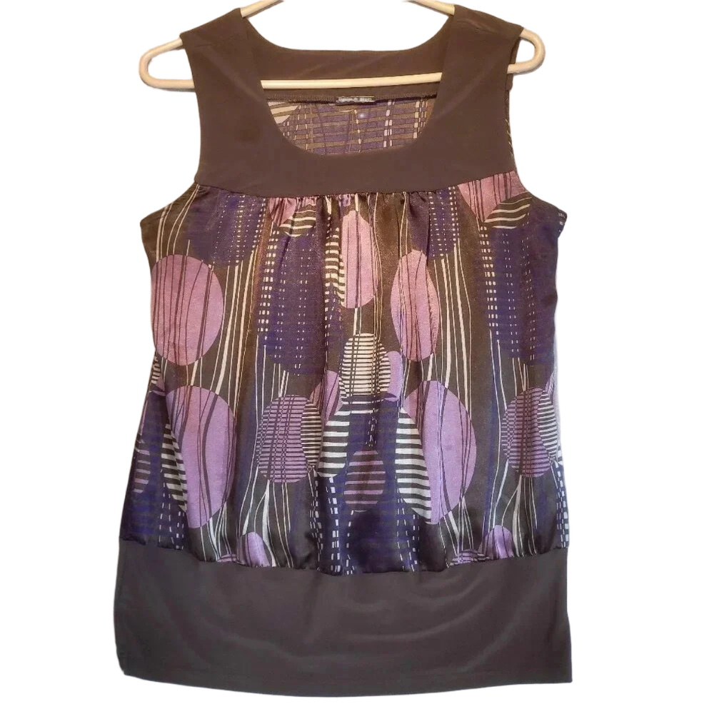 Denim & Blues Women's Purple & Blue Sleeveless Blouse Size Large